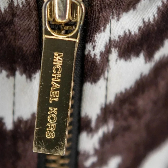 Michael Kors Brown and Cream zip  up dress. | 6 - Picture 8 of 10